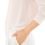 Swarovski Ginger Bangle White, Rose Gold-Tone Plated ,Medium