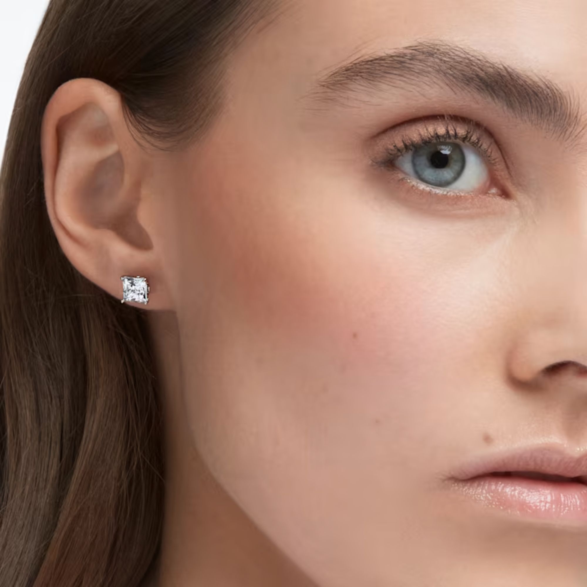 Swarovski Attract Stud Earrings Square cut, White, Rhodium Plated | Fashion Jewellery | Women | Women Earrings | Womens Swarovski Attract Stud Earrings Square cut, White, Rhodium Plated | Fashion Jewellery | Women | Women Earrings | Womens