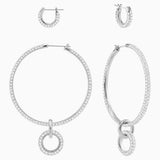 Swarovski,Stone Pierced Earring Set,,White,One Size