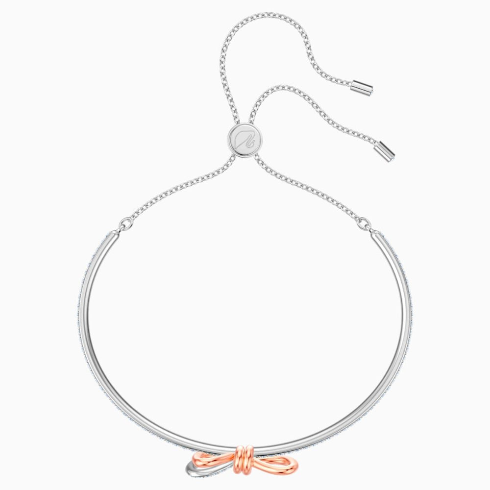 Swarovski Lifelong Bow Bangle White Size M – Blue Salon