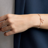 Swarovski,Remix Collection Heart Charm,White, Rose-Gold Tone,One Size