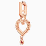 Swarovski,Remix Collection Heart Charm,White, Rose-Gold Tone,One Size