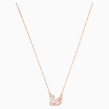 Swarovski, Dazzling Swan Necklace,Multi-Colored, Rose-Gold Tone one Size
