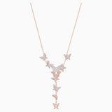 Swarovski,Lilia Y Necklace,White, Rose-Gold Tone,One Size