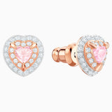 Swarovski,One Stud Pierced Earrings,Multi-Colored, Rose-Gold Tone,One Size