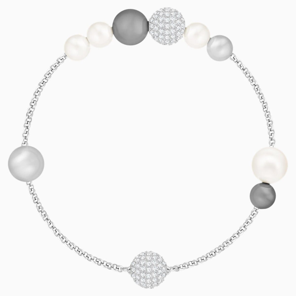 Swarovski Remix Collection Pearl Strand Silver Tone Size S – Blue