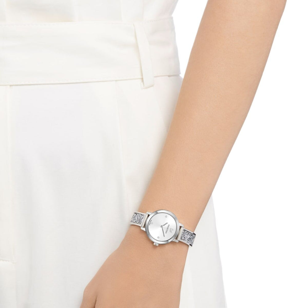 Swarovski Cosmic Rock Watch Metal Bracelet White – Blue Salon