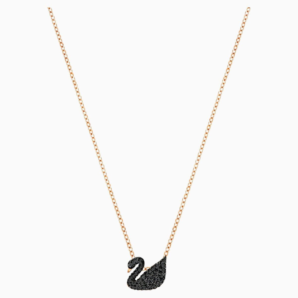 Swarovski Iconic Swan Pendant Black