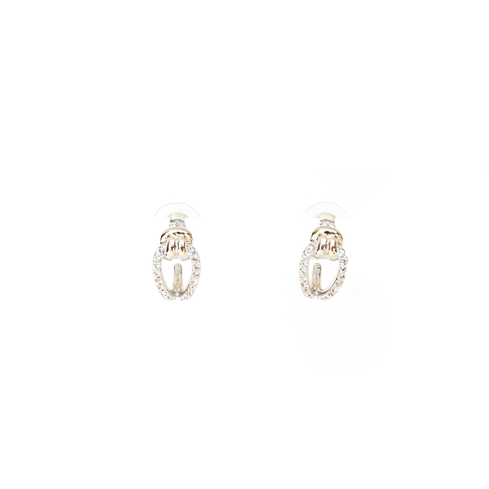 Swarovski Lifelong Mini Hoop Earrings White – Blue Salon