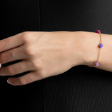 Swarovski Remix Collection Pop Strand Purple Rose-Gold Tone Size M