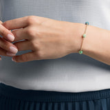 Swarovski Remix Collection Pop Strand Green Rose-Gold Tone Size M