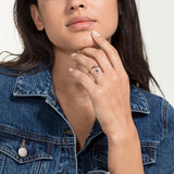 سواروفسكي، خاتم عزر رمزي ، ، أزرق ، ذهبي وردي ، مقاس ٥٨