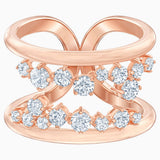 Swarovski North Motif Ring White Rose-Gold Tone Size 55