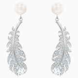 Swarovski,Nice Pierced Earrings,White,One Size