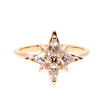 Swarovski Symbolic Star Motif Ring White Rose-Gold Tone Size 58