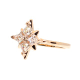 Swarovski Symbolic Star Motif Ring White Rose-Gold Tone Size 58