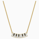 Swarovski,Pleasant Piano Necklace,White, Gold-Tone,One Size