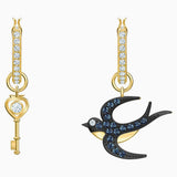 Swarovski,Tarot Magic Hoop Pierced Earrings,Dark Multi-Colored,One Size