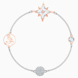 Swarovski Remix Collection Star Strand White Rose-Gold Tone Size S