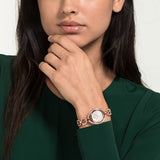 Swarovski,Stella Watch, Metal Bracelet,White, Rose-Gold,One Size