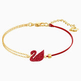 Swarovski Iconic Swan Bracelet Red Size M