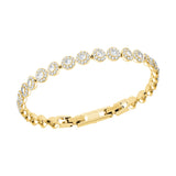 Swarovski Angelic Bracelet Round cut, White, Gold-tone Plated Medium