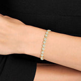 Swarovski Angelic Bracelet Round cut, White, Gold-tone Plated Medium