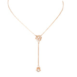 Swarovski,Precisely Y Necklace,White, Rose-Gold Tone ,One Size