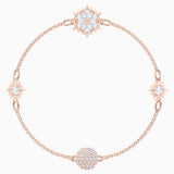 Swarovski Remix Collection Snowflake Strand White Rose-Gold Tone Size S