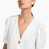 عقد جذاب من سواروفسكي ، باللون الأبيض ، الذهبي الوردي ، مقاس واحد