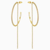 Swarovski,Fit Hoop Pierced Earrings,White, Gold-Tone,One Size