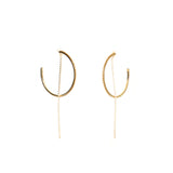 Swarovski,Fit Hoop Pierced Earrings,White, Gold-Tone,One Size