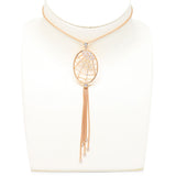 Swarovski Preccisely Oval Necklace Rose Gold Tone