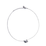 Swarovski Dancing Swan Necklace Blue