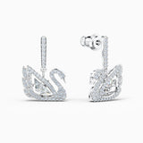 Swarovski Dancing Swan Earring White