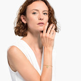 Swarovski Remix Collection Tropical Leaf Strand White Gold-Tone Size M