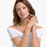 سواروفسكي ، سوار القلب مدى الحياة ، أبيض ، متوسط