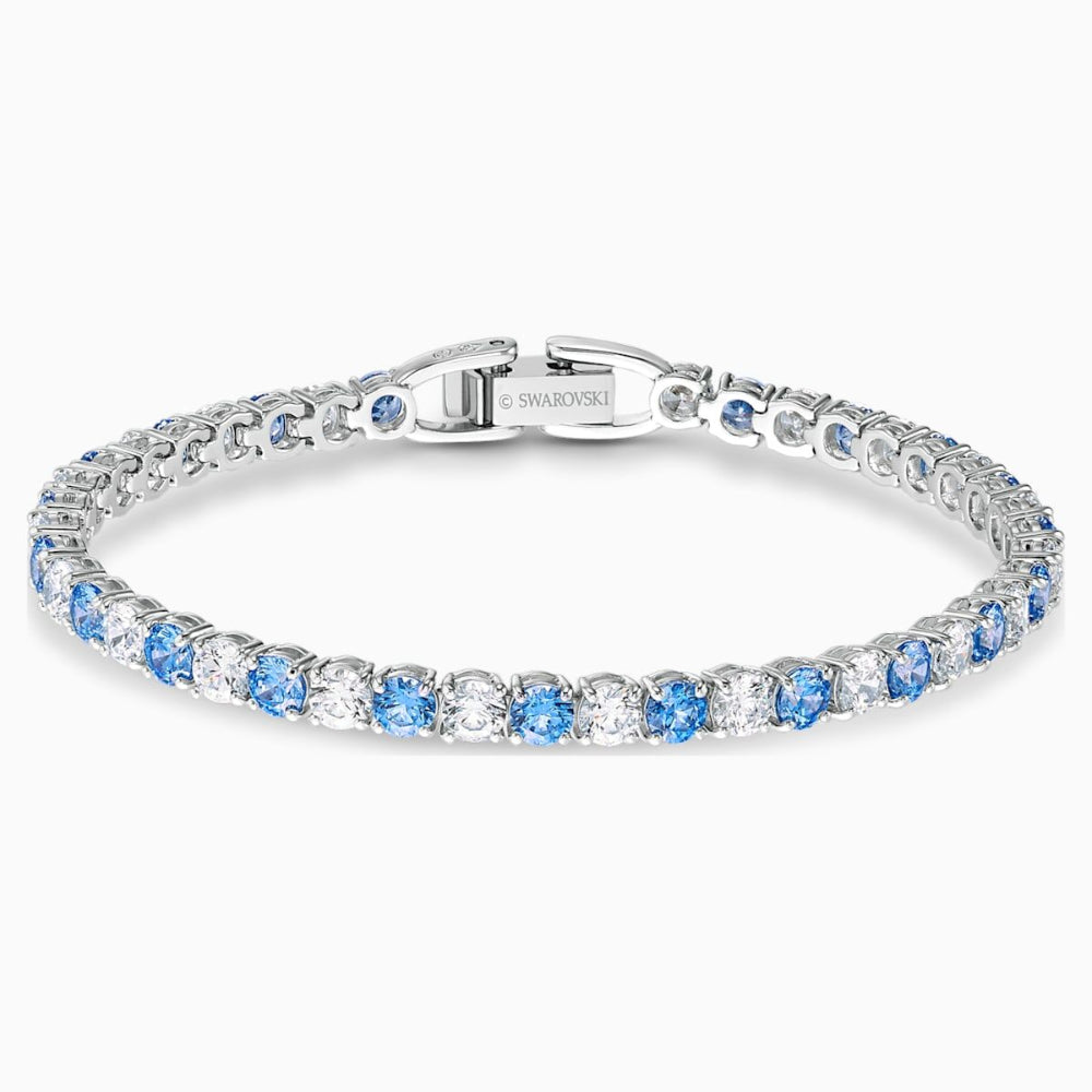 Swarovski Tennis Deluxe Bracelet Blue Size M – Blue Salon