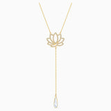 Swarovski,Symbolic Lotus Necklace, White, Gold-Tone,One Size