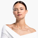 Swarovski,Symbolic Lotus Necklace, White, Gold-Tone,One Size