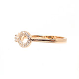 سواروفسكي ، خاتم إنفينيتي ، أبيض ، ذهبي وردي ، مقاس ٥٨