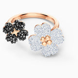 Swarovski Latisha Ring Black Rose-Gold Tone