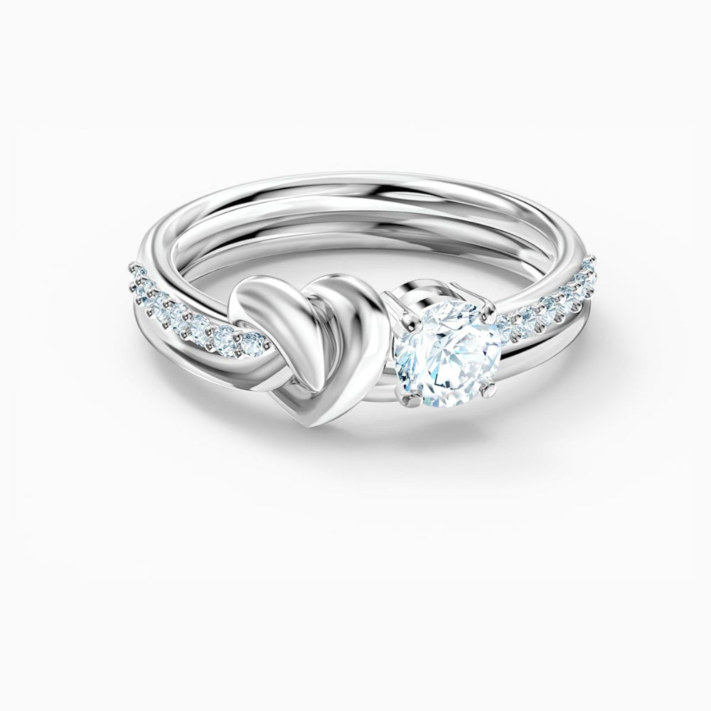 Swarovski Lifelong Heart Ring White – Blue Salon