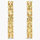 Swarovski,Vittore Hoop Pierced Earrings,Gold Tone, Gold-Tone,One Size