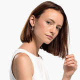 أقراط متلألئة بالرقص البراقة من سواروفسكي ، باللون الوردي ، الذهبي الوردي ، مقاس واحد