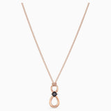 Swarovski,Infinity Pendant,Black, Rose-Gold One Size