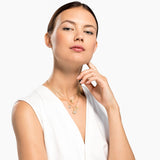 Swarovski,Stunning Ginko Layered Necklace, Green, Gold-Tone,One Size