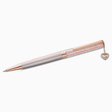 قلم حبر جاف بلوري من سواروفسكي  ، باللون الأزهري ، الذهبي الوردي ، مقاس واحد