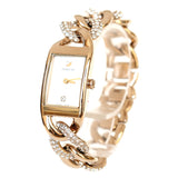 سواروفسكي، ساعة كوكتيل ، سوار معدني ، لون ذهبي ، ذهبي فاتح ، مقاس واحد