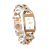 سواروفسكي، ساعة كوكتيل ، سوار معدني ، لون ذهبي ، ذهبي فاتح ، مقاس واحد